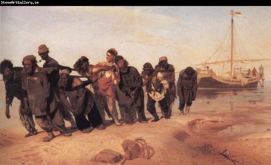 llya Yefimovich Repin Barge Haulers on the Volga